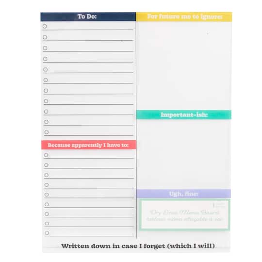 Days of the Week Dry-Erase Memo Board